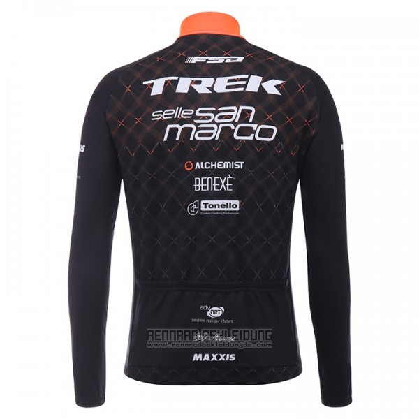 2017 Fahrradbekleidung Trek Selle San Marco Shwarz Trikot Langarm und Tragerhose